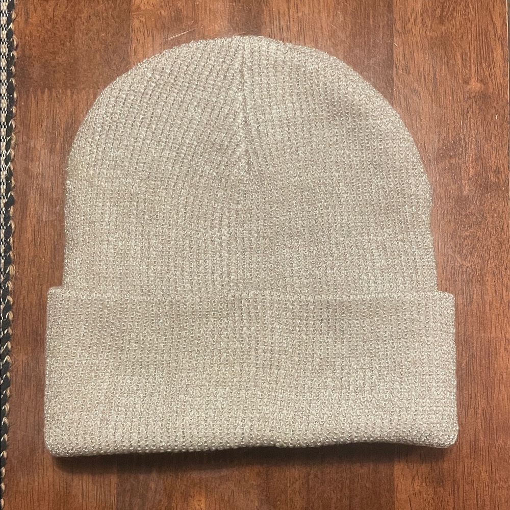 Beige Knit Beanie